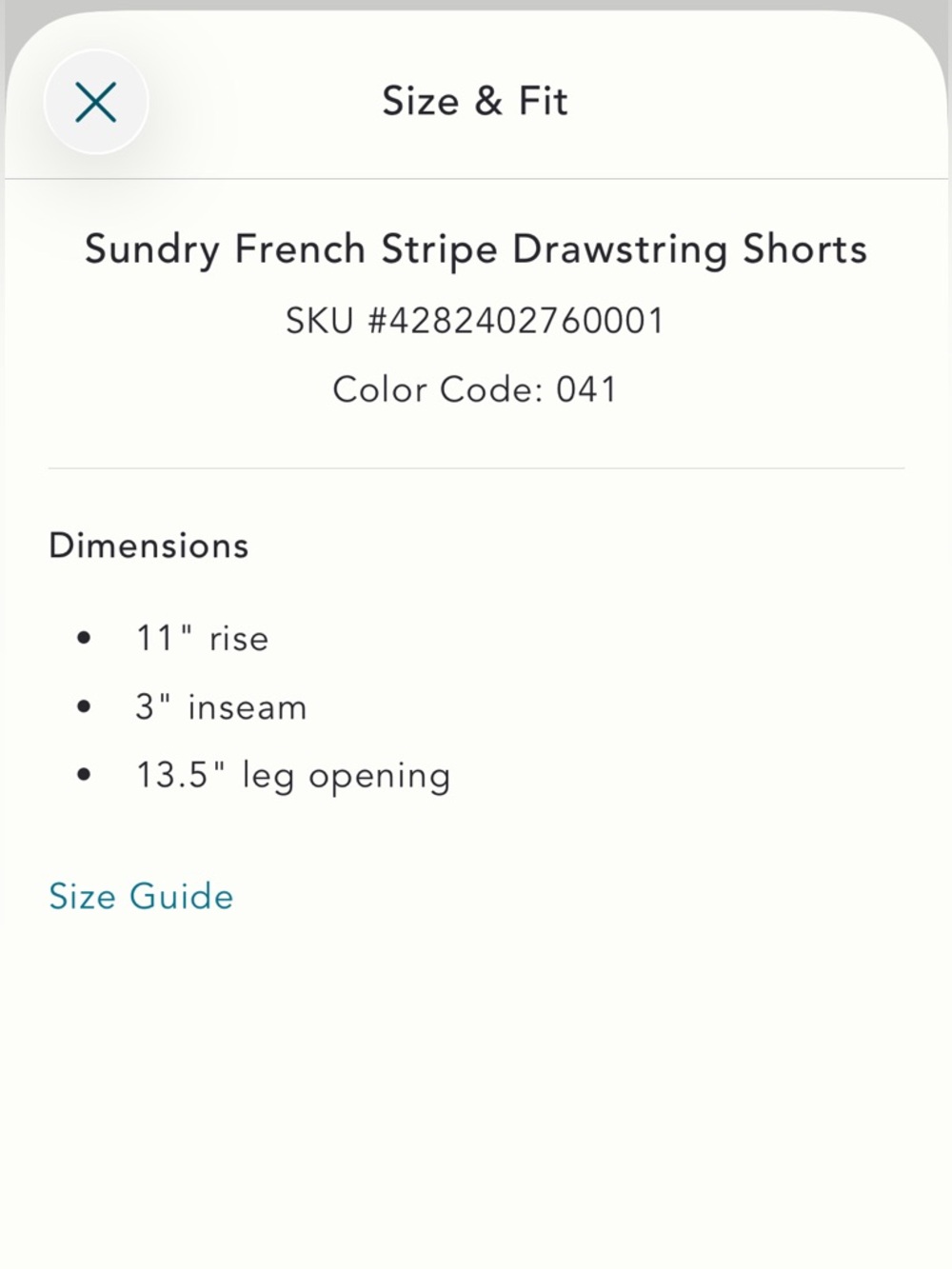 Anthropologie Sundry French Stripe Drawstring Shorts NWT size M 100% Cotton - Picture 8 of 8